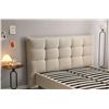 Image 3 : BNIB Phoenix King - Biege Fabric Bed Frame - Retails: $1299