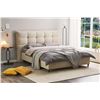 Image 1 : BNIB Phoenix King - Biege Fabric Bed Frame - Retails: $1299