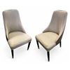 Image 1 : DAH - New Set of 2 Luxe - Egg Shell Dining Chairs - Beige & Dark Beige