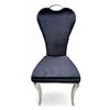 Image 1 : DAH - New Navy Blue Velvet High-Back Chair
