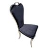 Image 2 : DAH - New Navy Blue Velvet High-Back Chair