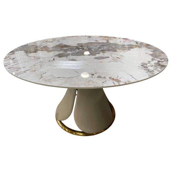 DAH - BNIB Elegant White Ceramic Round Table, Approx. H30  x 53  Diameter