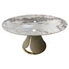 Image 1 : DAH - BNIB Elegant White Ceramic Round Table, Approx. H30" x 53" Diameter