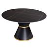 Image 2 : DAH - BNIB Opulent - Black Carrera Dining Table, Approx. H29" x Diameter 53"