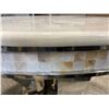 Image 2 : DAH - BNIB Elegant White Ceramic Round Table with Silver Base and Tiled Edge, Approx. H30", 51" Diam