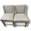 Image 1 : DAH - New Set of 2 Silver Nailhead Trim Dining Chairs - Grey