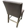 Image 3 : DAH - New Set of 2 Silver Nailhead Trim Dining Chairs - Grey