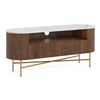 Image 1 : DAH - Ellis Wooden Media Unit With Marble Top, Small - 47.3x15.8x20.9 in - Retails: $1170