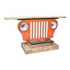 Image 1 : DAH - BNIB Iron Jeep Table ORG - 54x16x30 inch - Retails: $1800