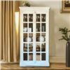 Image 1 : DAH - BNIB Tall Cabinet Displayer, Antique White - 40x17x80 in - Retails: $3375