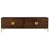 Image 2 : DAH - BNIB Priya Entertainment Unit, 4 Door, Walnut - 70.9x15.8x21.7 in - Retails: $2600