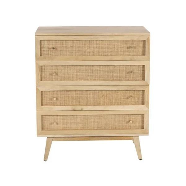 DAH - BNIB Raphia Chest Of Drawers, 5 Drawers, Natural - 33.5x17.8x39.4 in - Retails: $1600