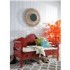 Image 2 : DAH - BNIB Wooden Sofa Bench, Antique Red - 19.7x26.4x39.6 in - Retails: $1800