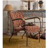 Image 1 : DAH - Handwoven Fabric Armchair, Metal Frame - 25.6x21.3x29.2 in - Retails: $560