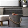 Image 1 : DAH - BNIB Concrete Accent Stool With Rope Handle, Round - 15x15x15 in - Retails: $500