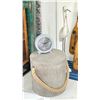 Image 2 : DAH - BNIB Concrete Accent Stool With Rope Handle, Round - 15x15x15 in - Retails: $500