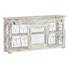 Image 2 : DAH - BNIB Jali Wooden Console, Wrought Iron Panel - Retails: $2900
