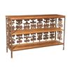 Image 1 : DAH - BNIB Iron Console Table With Teak Wood Top - 61x16x37 in - Retails: $1900