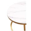 Image 2 : DAH - New Allure Coffee Table - White Ceramic, Approx. H17" x Diameter 31.5"