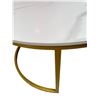 Image 2 : DAH - New Allure Coffee Table - White, Gross Top, Approx. H16" x Diameter 31.5"