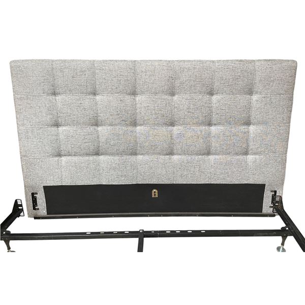 DAH - New King Bed Frame - Light Grey Includes Headboard and Rails - Complete
