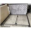 Image 2 : DAH - New King Bed Frame - Velvet Grey Includes Headboard and Rails - Complete