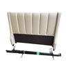 Image 1 : DAH - New Queen Bed Frame - Beige Includes Headboard and Rails - Complete
