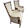 Image 2 : DAH - Set of 2 Vintage Armchairs with Dark Wood Frame