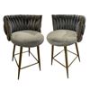 Image 1 : BNIB Jewel Group of 2 Bar Chair - Grey Dining Chair or Bar Chair Set - Retails: $478