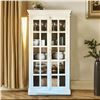 Image 1 : DAH - BNIB Tall Cabinet Displayer, Antique White - 40x17x80 in - Retails: $3375