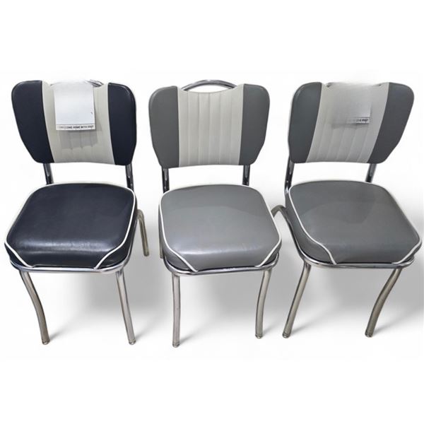 DAH - New Set of 3 Mixed Colour Dining Chairs