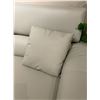 Image 4 : BNIB Reagan Grey - Left Leather Sectional Couch - Retails: $2699
