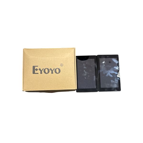 Group of 2 Amazon Tablets & Eyoyo 8in HDMI Monitor