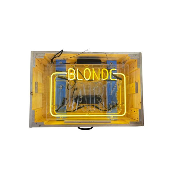 Blonde Dark Neon Sign (Blonde Lights up - Dark Flashes May Need Repair)