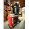 Image 1 : Raymond Stand-Up Counterbalance Forklift - Electric Warehouse Lift Truck with Operator Platform and