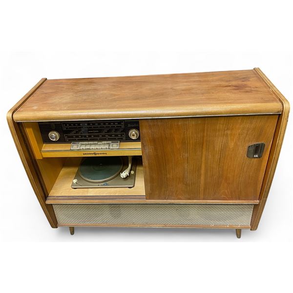 Vintage Loewe-Opta Wood Console Stereo with Radio and Turntable (Not Tested - Approx 33in H)