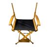 Image 2 : Set of Four Wooden Director's Chairs with Black Canvas Seats