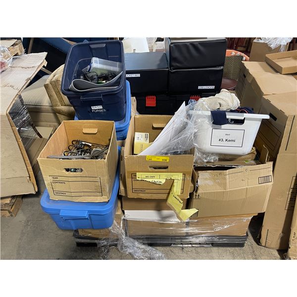 Pallet of Misc Set Dec - Handles, Door Knobs, Clothing, Lamp Accessories, Etc.