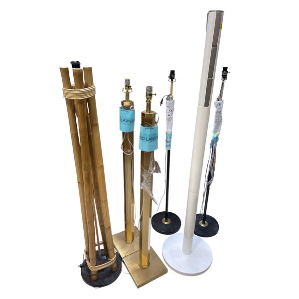 Group of Various Lamps & Coat Rack