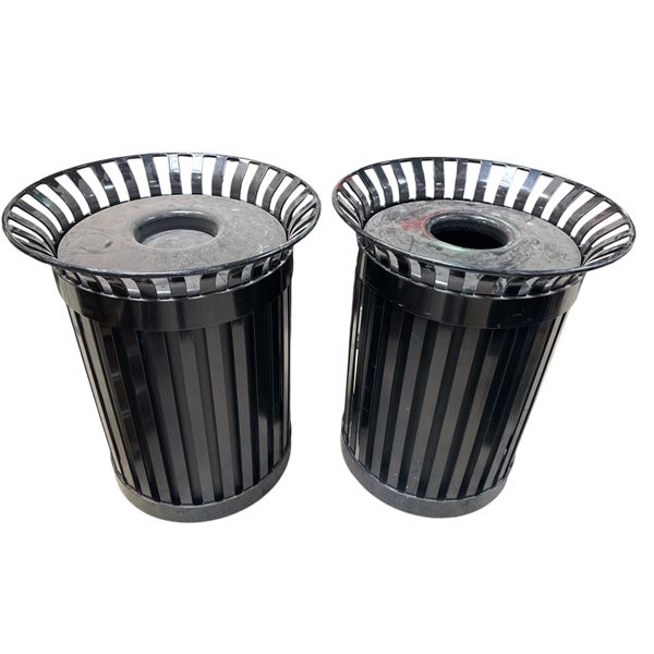 Group of 2 Garbage Cans