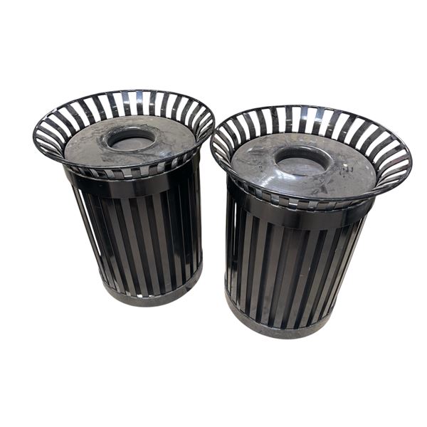 Group of 2 Garbage Cans