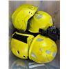 Image 3 : Storage Tote of High-Visibility Safety Helmets with LED Headlamps