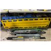Image 1 : Yellow spine board with assorted weight metal poles