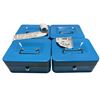 Image 1 : Set of 4 Blue Metal Boxes