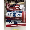Image 2 : Group of Philadelphia License Plates, Liberty Bell Souvenirs, Flag, Etc.