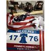 Image 3 : Group of Philadelphia License Plates, Liberty Bell Souvenirs, Flag, Etc.