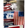 Image 4 : Group of Philadelphia License Plates, Liberty Bell Souvenirs, Flag, Etc.