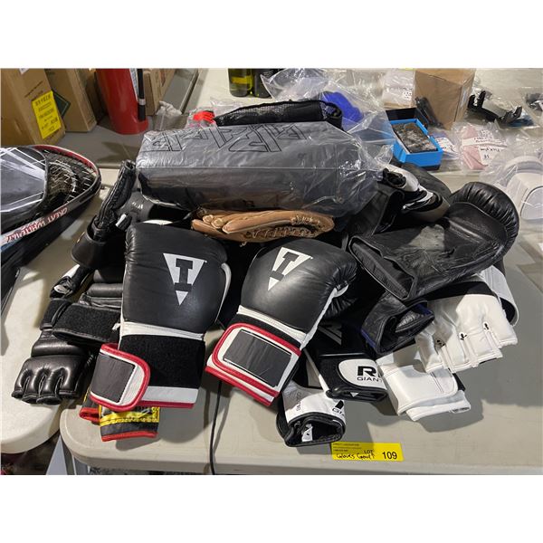 Large Group of Mostly Boxing, Fighting & Baseball Gloves