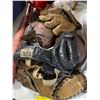 Image 3 : Group of Misc Baseball Gloves, Ball, Helmet, Bat, Etc