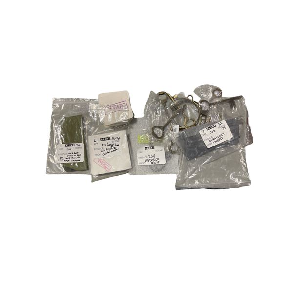 Group of Misc Set Dec Props - Tape, Gin Fizz Napkins, Coasters, Keys, Etc.